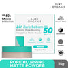 Luxe Organix 24H Zero Sebum Instant Pore Blurring Weightless Matte Powder SPF 50 PA+ 15g - 2 Types لوكس أورجانيكس 24 ساعة زيرو سيبوم فوري طمس المسام خفيف الوزن مسحوق غير لامع SPF 50 PA + 15 جم