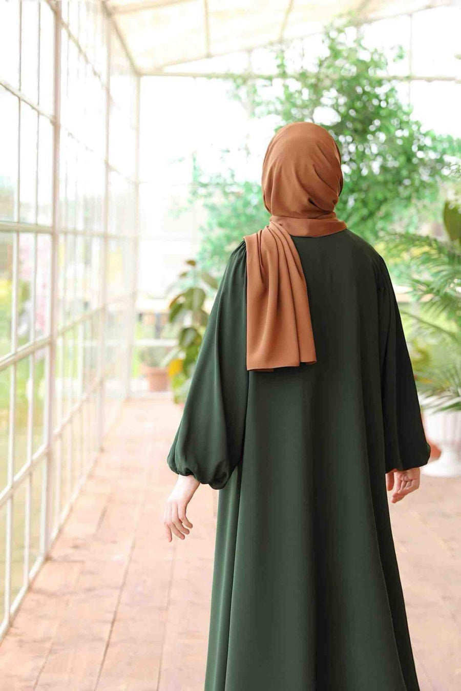 Plain Abaya - Green
