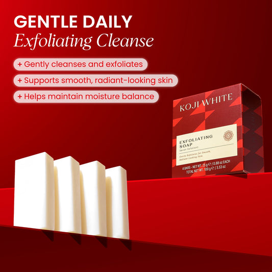 Koji White Exfoliating Soap (25g x 4) كوجي وايت صابون مقشر