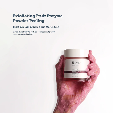 The Purest Solutions Exfoliating Fruit Enzyme Powder Peeling 55g. تا بيرست سولوسن مسحوق إنزيم الفاكهة المقشر للتقشير 55 جرام