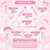 Coringco Pink Roll Make Up Brush Set (6pcs) طقم فرش مكياج كورينكو بينك رول