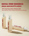 K-Secret Seoul 1988 Essence: Snail Mucin 97% + Rice 100ml