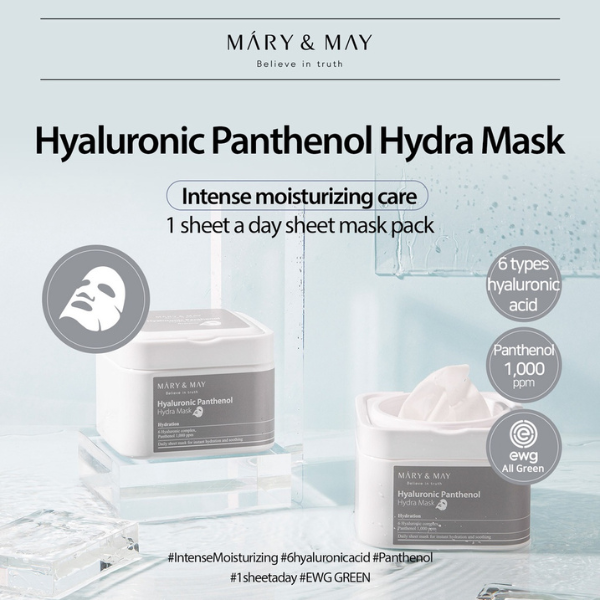Mary&May Hyaluronic Panthenol Hydra Mask (30 Sheets)