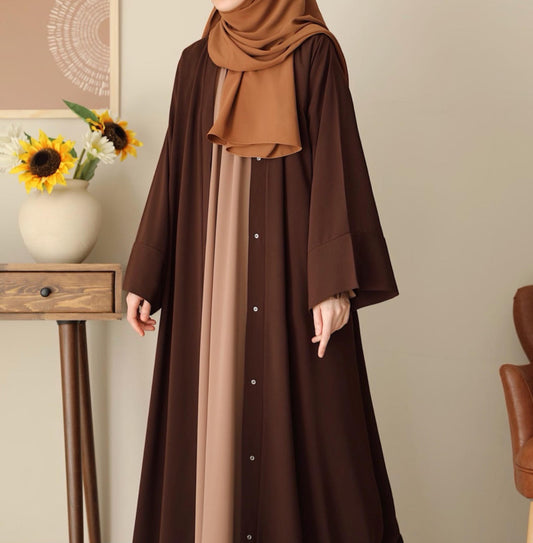 Klasik Abaya - Brown. عباية كلاسيك - بني