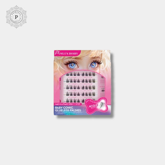 Mlen Diary Baby Comic Glueless Falsies مذكرات ملين للأطفال - شعر مستعار بدون غراء