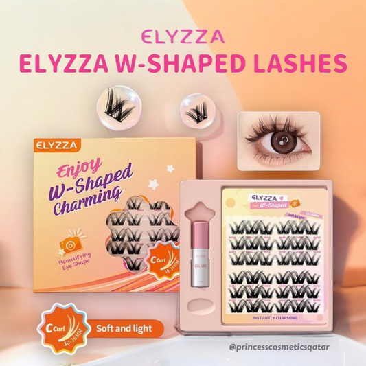 Elyzza W-Shaped False Eyelashes. إليزا على شكل رموش صناعية على شكل حرف W