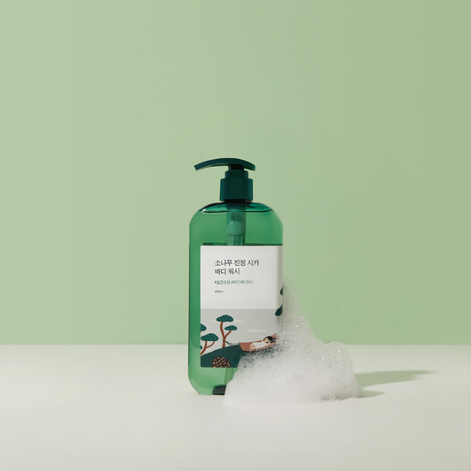 Round Lab Pine Tree Soothing Cica Body Wash 400ml. جولة مختبر شجرة الصنوبر المهدئة غسول الجسم سيكا