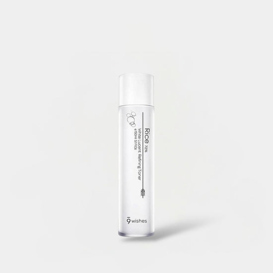 9wishes Rice 72% White Lucent Refining Toner 150ml تونر 9ويشز رايس 72% وايت لوسنت للتنقية والتفتيح - Princess Cosmetics Qatar