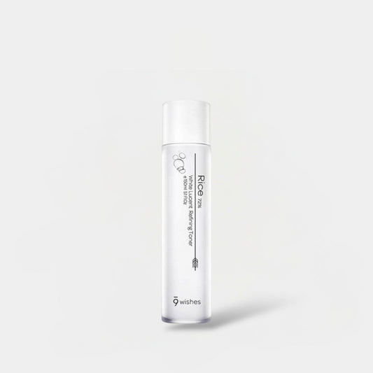 9wishes Rice 72% White Lucent Refining Toner 150ml تونر 9ويشز رايس 72% وايت لوسنت للتنقية والتفتيح - Princess Cosmetics Qatar