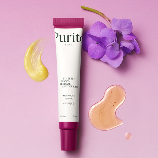 Purito Seoul Timeless Bloom Retinol Spot Cream 30ml. بوريتو سيول تايملس بلوم ريتينول سبوت كريم