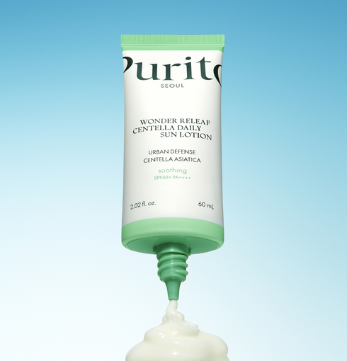 Purito Wonder Releaf Centella Daily Sun Lotion SPF50 PA++++ 60ml. بوريتو وندر ريليف سينتيلا ديلي صن لوشن