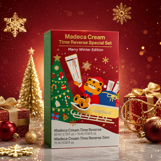 Centellian24 Madeca Cream Time Reverse Set (Merry Winter Edition) سنتيليان24 مجموعة كريم ماديكا تايم ريفيرس (إصدار الشتاء السعيد)