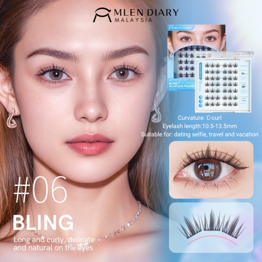 Mlen Diary Bling Glueless Falsies يوميات ملين بلينغ تزوير غلويليس