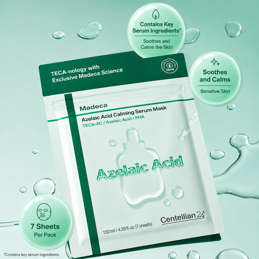 Centellian24 Madeca Azelaic Acid Calming Serum Mask (7 Sheets) قناع سيروم مهدئ بحمض الأزيليك من سنتيليان 24 ماديكا