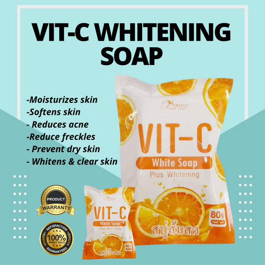 Perfect Skin Lady Vitamin C White Soap Plus Whitening 80g. برفكت سكن لدي صابون فيتامين سي بلس للتبييض 80 جرام