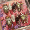 Red Velvet High Quality Nails أظافر مخملية حمراء عالية الجودة