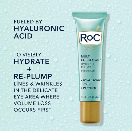 ROC Multi-Correxion Hydrate + كريم ممتلئ للعين + مجموعة كبسولات مصل ليلي لتنعيم خط الريتينول كوريكسيون