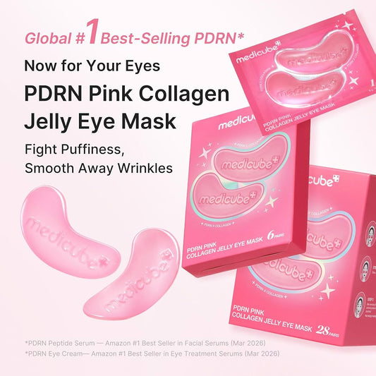 Medicube PDRN Pink Collagen Jelly Eye Mask قناع العين جيلي الكولاجين الوردي من ميديكوب PDRN