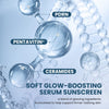 Luxe Organix  High Protection Aqua PDRN Soft Glow Serum Sunscreen 40g واقي الشمس سيروم لوكس أورجانيكس عالي الحماية أكوا PDRN لتفتيح البشرة