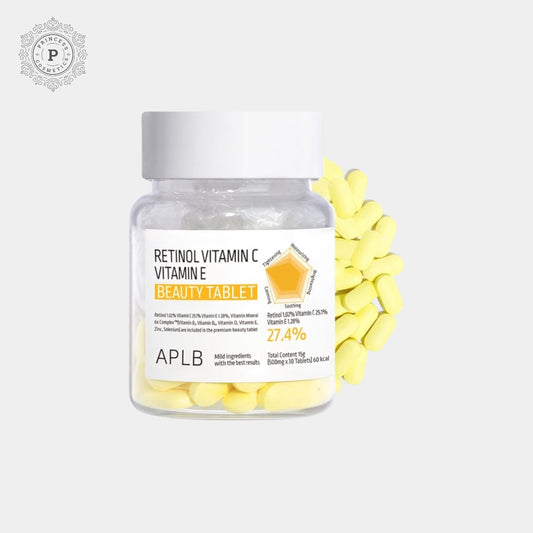 APLB Retinol Vitamin C Vitamin E Beauty Tablets (30 Tablets) APLB ريتينول فيتامين سي فيتامين ه أقراص الجمال