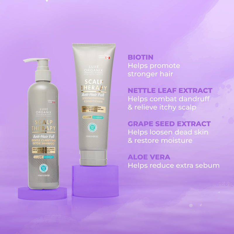 Luxe Organix Scalp Therapy Anti-Hair Fall Gentle Clarifying Detox Shampoo 270ml