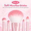 Coringco Pink Roll Make Up Brush Set (6pcs) طقم فرش مكياج كورينكو بينك رول
