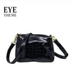 Eye-Themed Black 2-in-1 Handbag. حقيبة يد سوداء 2 في 1 بطابع العين