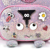 Eye-Themed Pink Bunny Backpack. حقيبة ظهر على شكل أرنب وردي على شكل عين