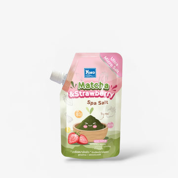 Yoko Matcha & Strawberry Spa Salt Body Scrub 350g مقشر الجسم بملح السبا بنكهة الماتشا والفراولة من يوكو