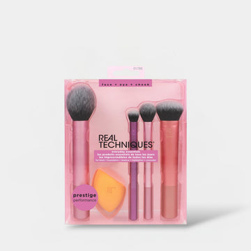Real Techniques Everyday Essentials Makeup Brush Set ريال تكنيكس – مجموعة فرش المكياج الأساسيات اليومية