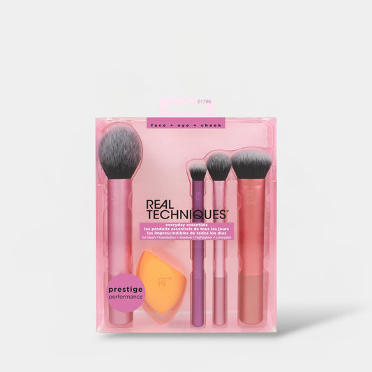 Real Techniques Everyday Essentials Makeup Brush Set ريال تكنيكس – مجموعة فرش المكياج الأساسيات اليومية