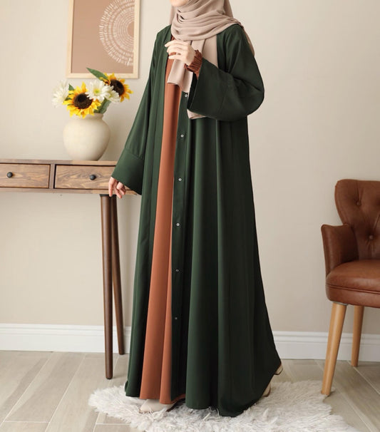 Klasik Abaya - Green. عباية كلاسيك - أخضر