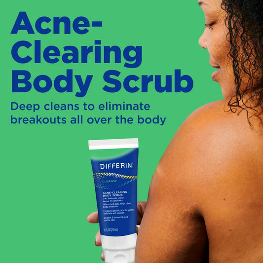 Differin Acne-Clearing Body Scrub 237ml. مقشر الجسم ديفرين لإزالة حب الشباب 237 مل