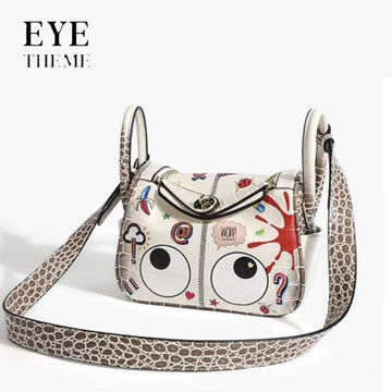 Eye-Theme Bag - White. حقيبة بطابع العين - أبيض