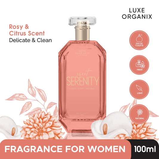 Luxe Organix Fragrances Sweet Serenity EDT 100ml لوكس أورجانيكس فراجرانز سويت سيرينيتي EDT 100 مل