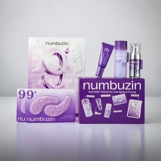 Numbuzin No.9 NAD+ Trial Kit for Anti-Aging & Firming Set (5pcs) نومبوزين رقم 9 – مجموعة تجريبية +NAD لمكافحة علامات الشيخوخة وشدّ البشرة