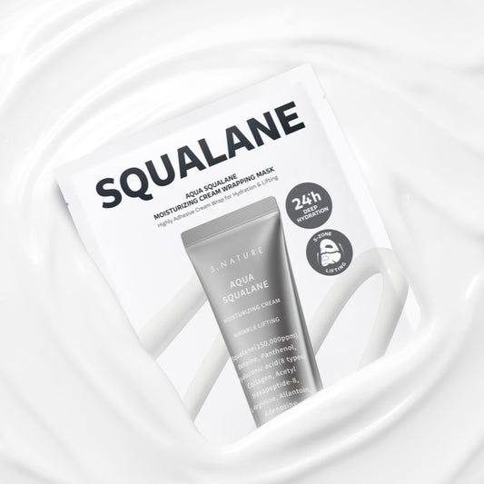 S.Nature Aqua Squalane Moisturizing Cream Wrapping Mask (1 Sheet) قناع تغليف كريمي مرطب من إس. ناتشر أكوا سكوالين