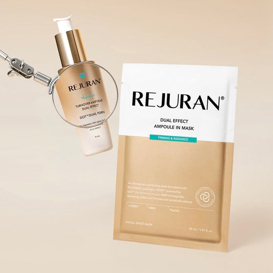 Rejuran Dual Effect Ampoule In Mask Firming & Radiance (1 Sheet) قناع ريجوران ثنائي المفعول لشد البشرة وإضفاء النضارة عليها