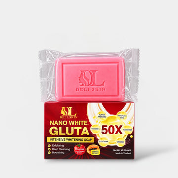 Deli Skin Nano White Gluta Intensive Whitening Soap 90g صابون ديلي سكين نانو وايت جلوتا المكثف لتفتيح البشرة