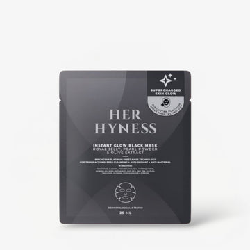 Her Hyness Instant Glow Black Mask (1 Sheet) قناع هير هاينس الأسود الفوري لإشراقة البشرة