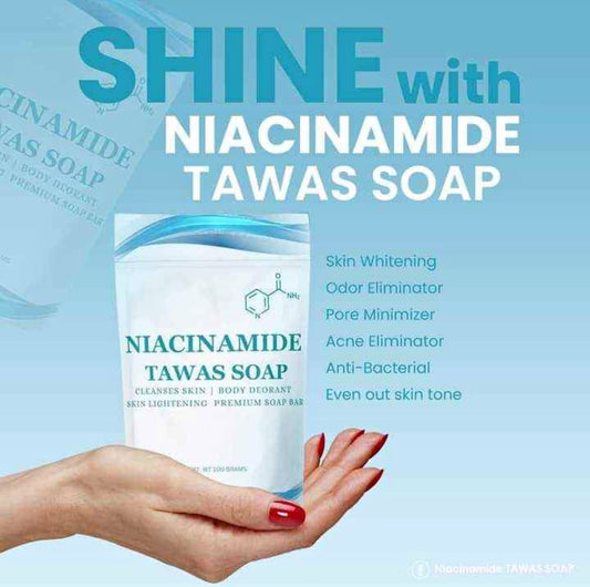 Niacinamide Tawas Premium Whitening Soap. صابون التبييض الفاخر من نياسيناميد تاواس