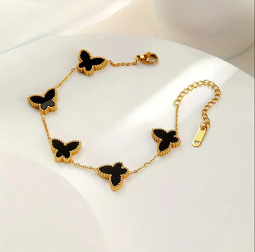 Butterfly Black Bracelet. سوار الفراشة السوداء