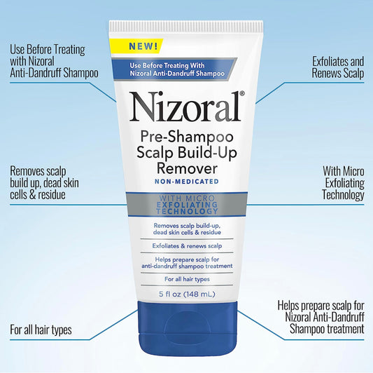 Nizoral Pre-Shampoo Scalp Build-Up Remover 148ml. مزيل تراكمات فروة الرأس من نيزورال قبل الشامبو، 148 مل