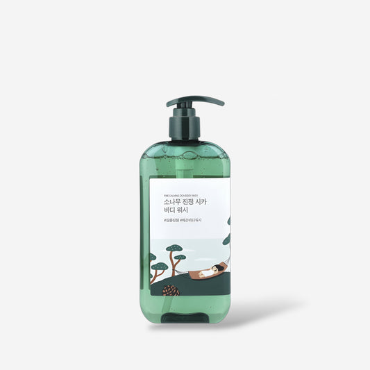Round Lab Pine Calming Cica Body Wash 400ml غسول الجسم برائحة الصنوبر المهدئ من راوند لاب برائحة السيكا
