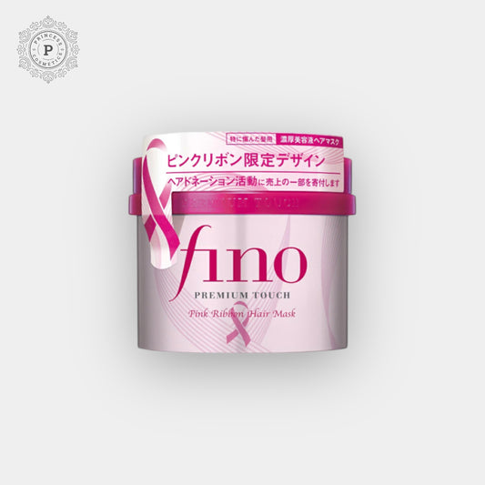 Fino Premium Touch Pink Ribbon Hair Mask - LIMITED EDITION. قناع فينو بريميوم تاتش للشعر باللون الوردي - إصدار محدود