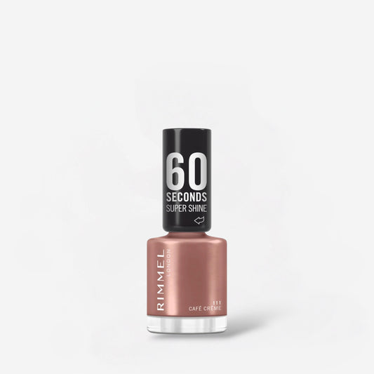 Rimmel 60 Seconds Super Shine Nail Polish - 111 Cafe Creme ريميل طلاء أظافر 60 ثانية سوبر شاين - 111 كافيه كريم