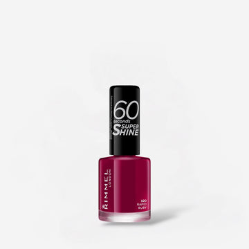 Rimmel 60 Seconds Super Shine Nail Polish - 320 Rapid Ruby ريميل طلاء أظافر سوبر شاين 60 ثانية - 320 رابيد روبي