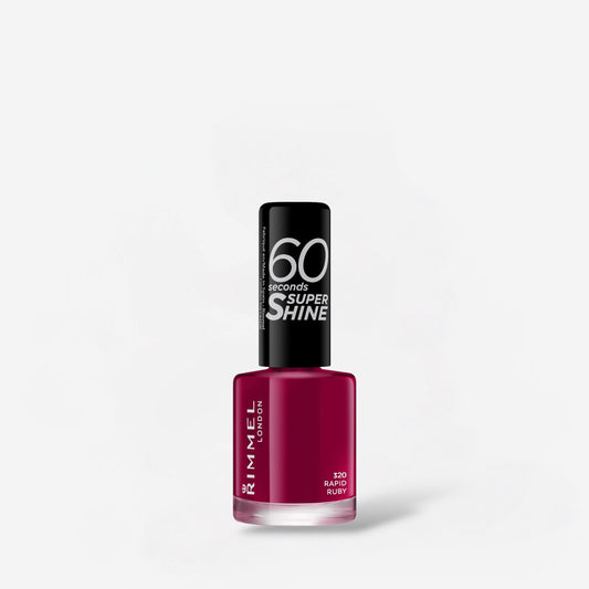 Rimmel 60 Seconds Super Shine Nail Polish - 320 Rapid Ruby ريميل طلاء أظافر سوبر شاين 60 ثانية - 320 رابيد روبي