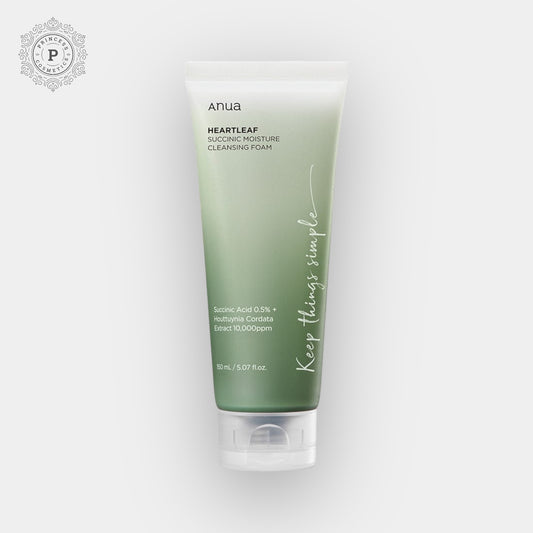 Anua Heartleaf Succinic Moisture Cleansing Foam 150ml. Anua Heartleaf سكسينيك رغوة تنظيف الرطوبة