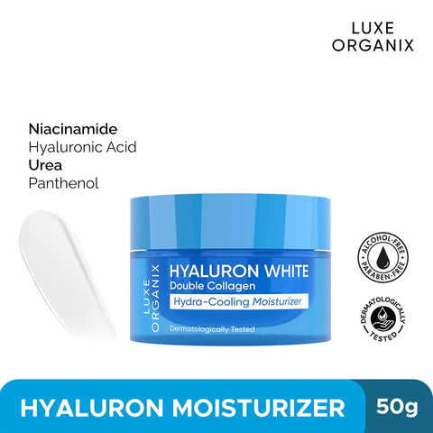Luxe Organix Hyaluron White Double Collagen Hydra-Cooling Moisturizer 50g